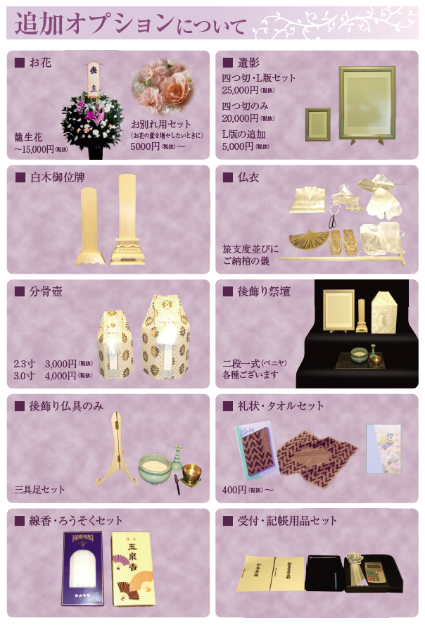 追加オプションについて